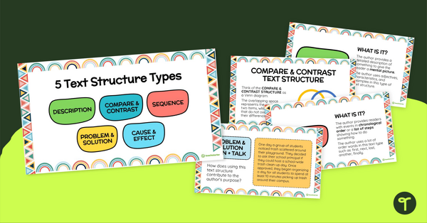 Image of Text Structures Slide Deck