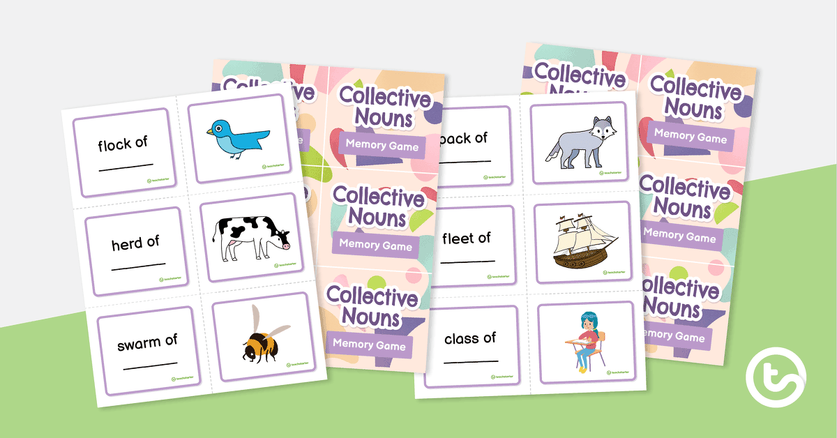 Collective Nouns Memory Game teaching-resource