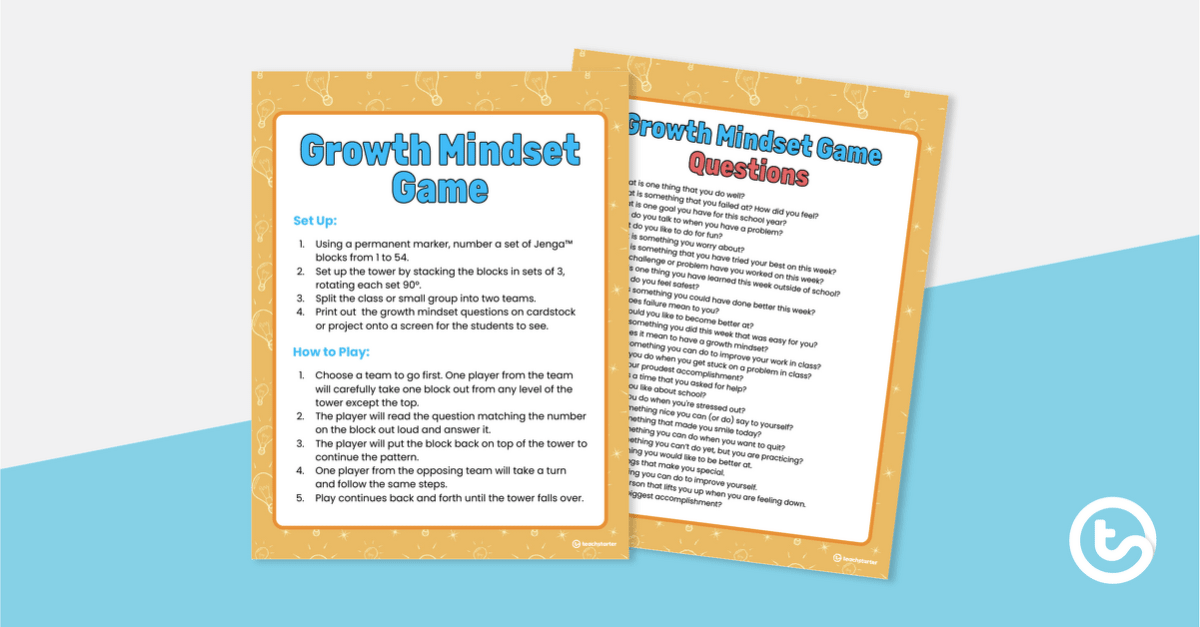 Growth Mindset Game teaching-resource