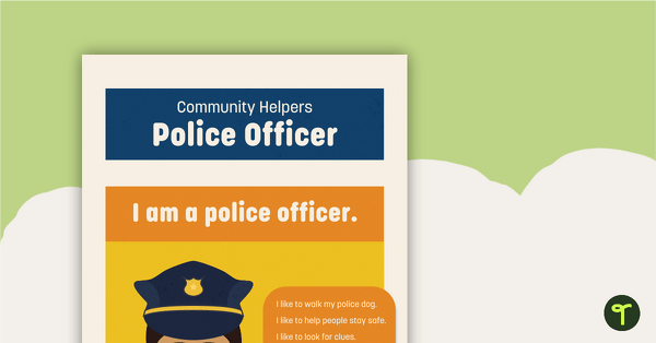 Go to Community Helpers: Police Officer – Comprehension Worksheet teaching resource