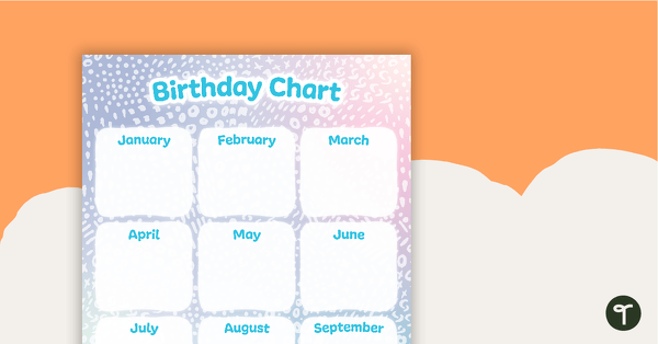 Pastel Dreams – Happy Birthday Chart teaching resource