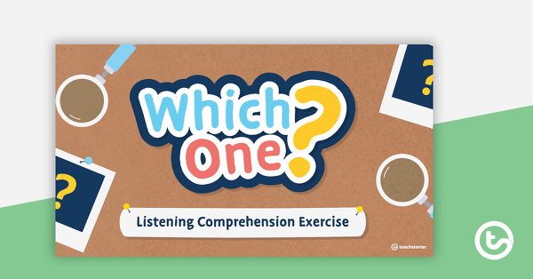 Which One? Listening Comprehension Exercise teaching resource