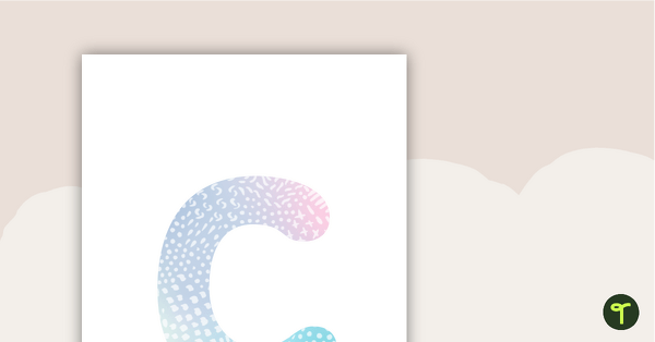 Pastel Dreams – Letter, Number and Punctuation Set teaching resource