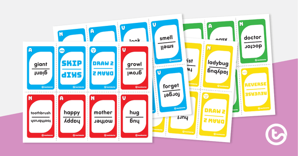 Image of Parts of Speech Card Game – Editable