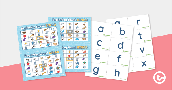 Preview image for Beginning Sound Bingo - teaching resource