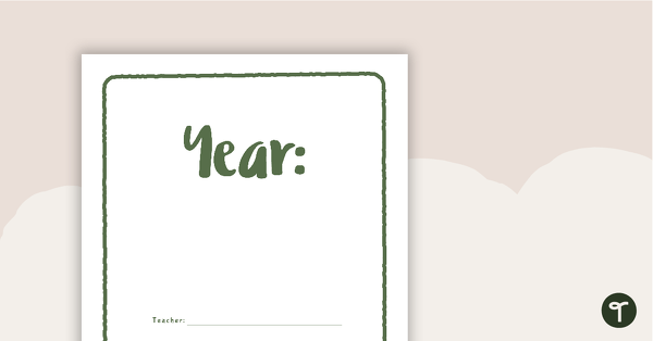 Go to Cactus Printable Teacher Diary – Title Page teaching resource