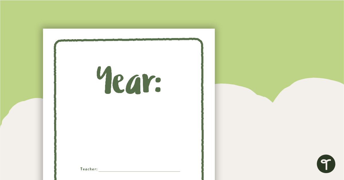 Cactus Printable Teacher Diary – Title Page teaching resource