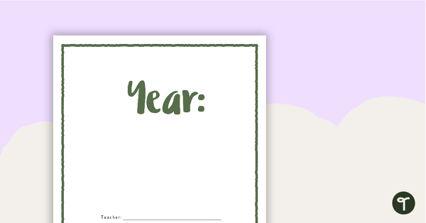 Cactus Printable Teacher Planner – Title Page teaching resource