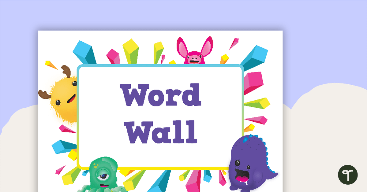 Monster Madness - Word Wall Template teaching resource