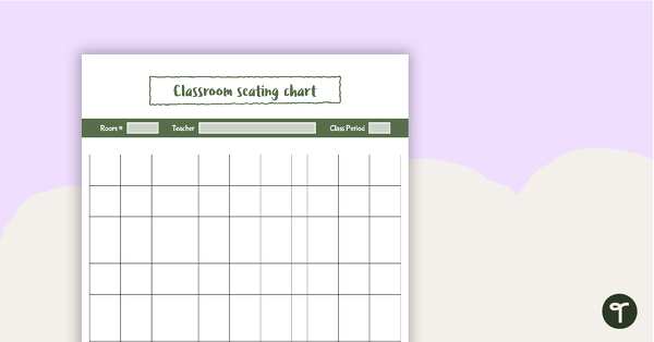 Cactus Printable Teacher Diary - Seating Chart (Portrait) teaching resource
