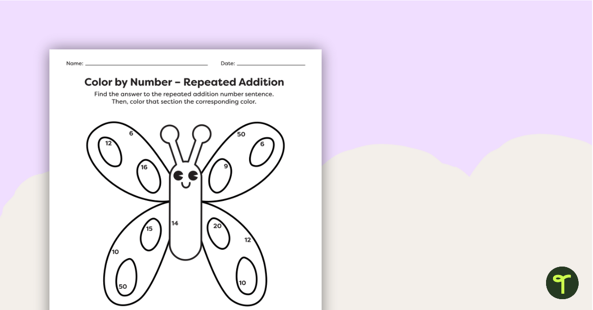Color by Number – Repeated Addition teaching resource