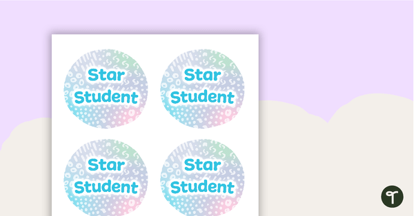 Pastel Dreams – Star Student Badges teaching resource