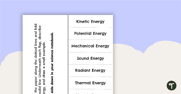 Go to Forms of Energy Foldable teaching resource
