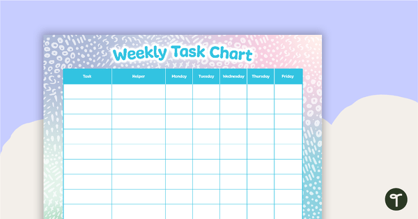 Pastel Dreams – Weekly Task Chart teaching resource