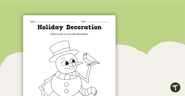 Go to Holiday Decoration Coloring Sheets teaching resource