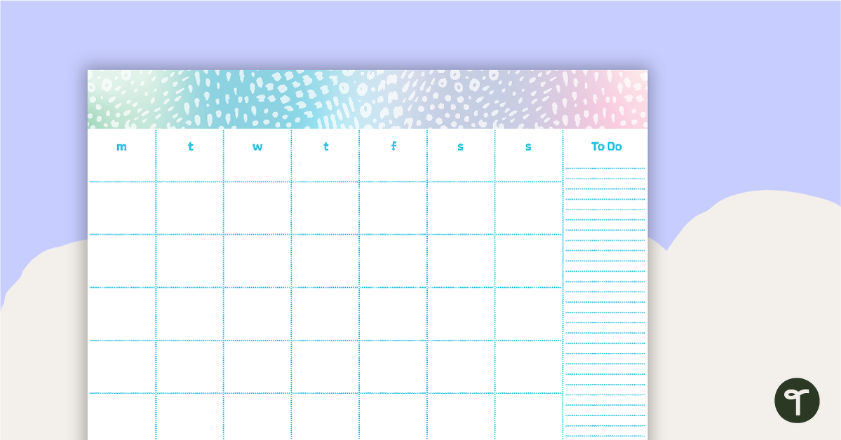 Pastel Dreams – Monthly Overview teaching resource