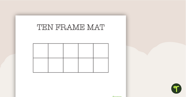 Preview image for Ten Frame Mats (Single and Double) - teaching resource
