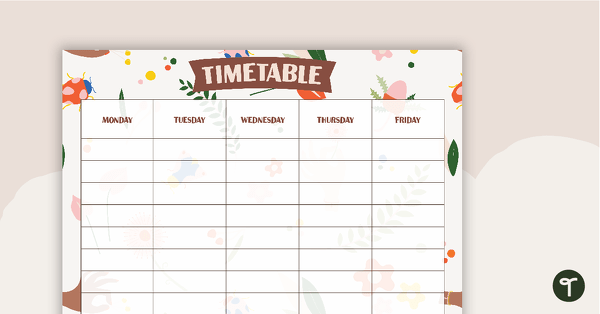 Go to Colourful Insects – Weekly Timetable teaching resource