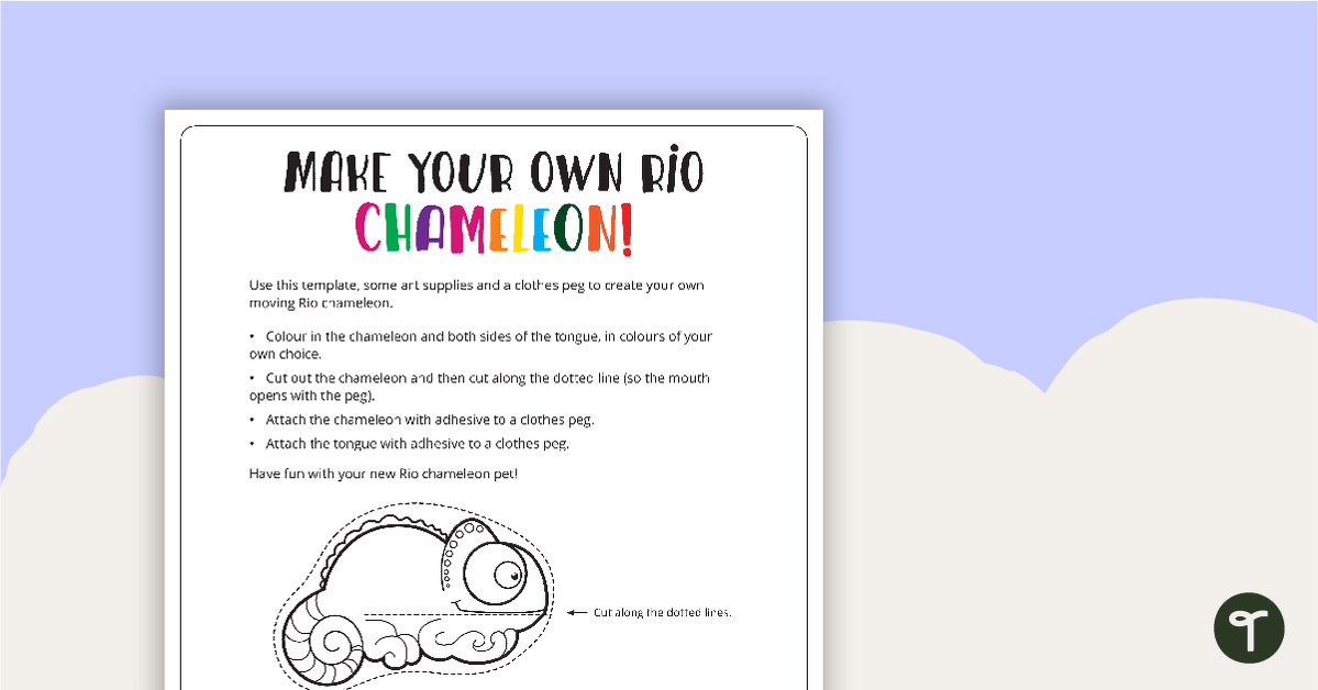 Rio Chameleon - Template teaching resource