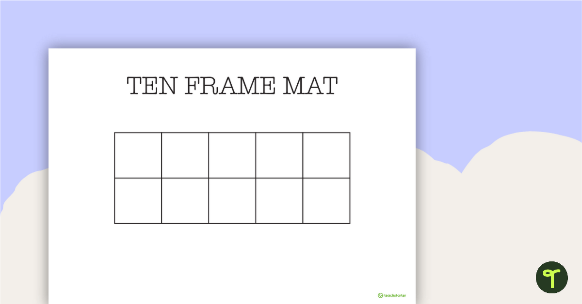 Ten Frame Mats (Single and Double) teaching resource
