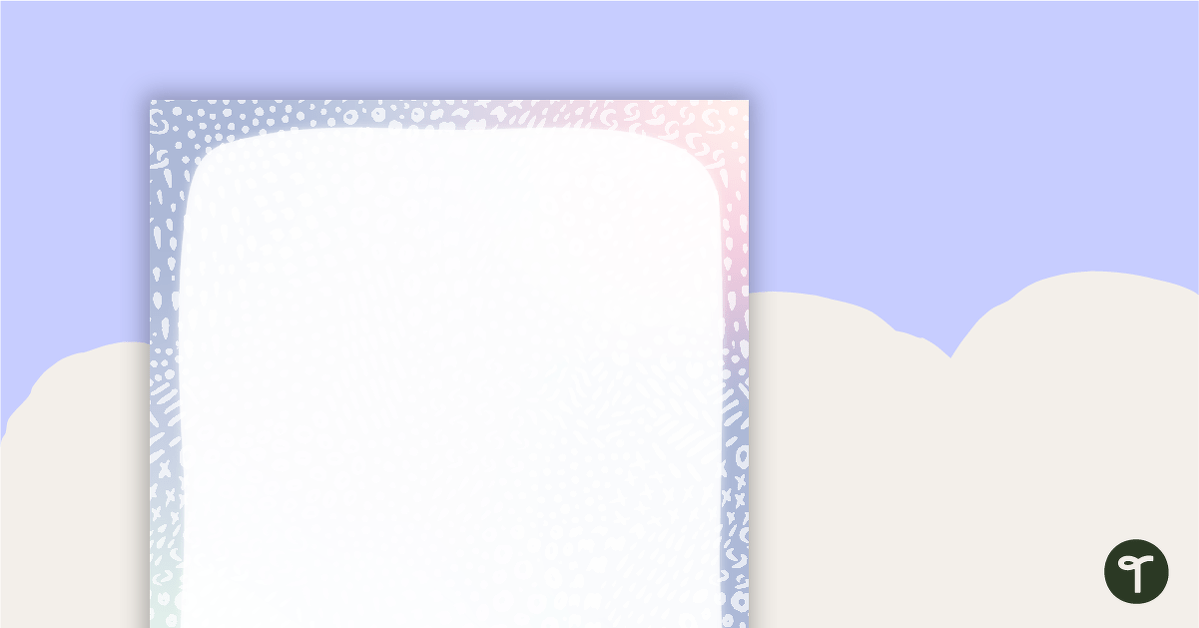 Preview image for Pastel Dreams – Portrait Page Border - teaching resource