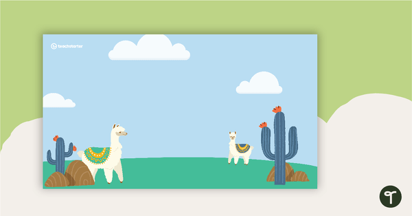 Video Background for Teachers - Llama Themed teaching resource