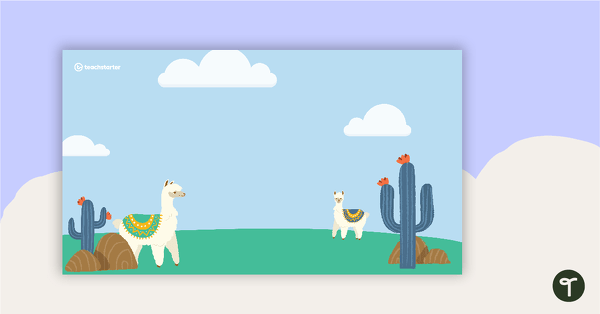 Video Background for Teachers - Llama Themed teaching resource