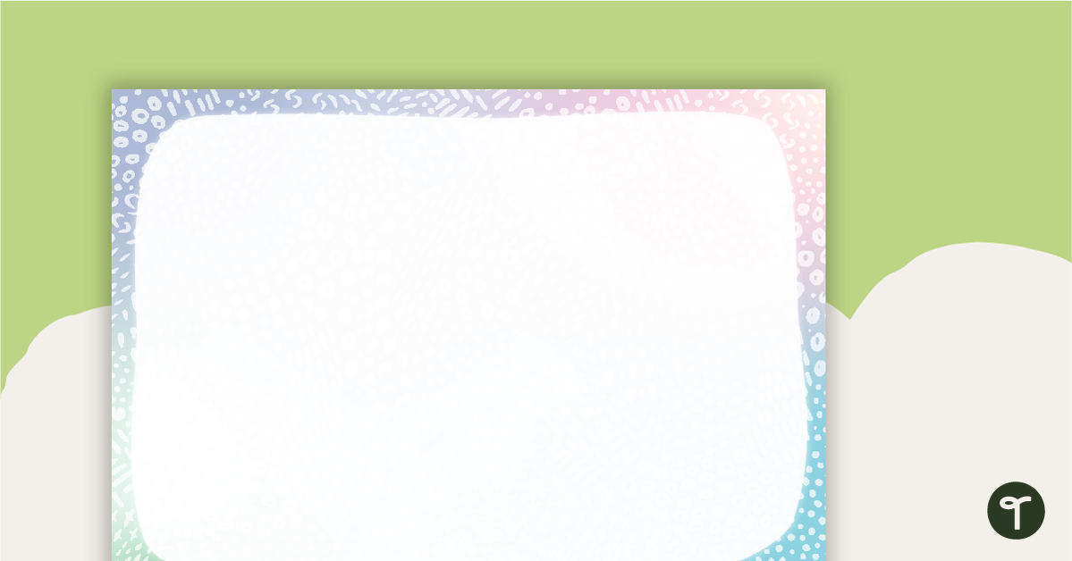 Preview image for Pastel Dreams – Landscape Page Border - teaching resource