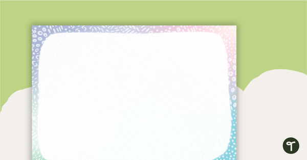 Go to Pastel Dreams – Landscape Page Border teaching resource