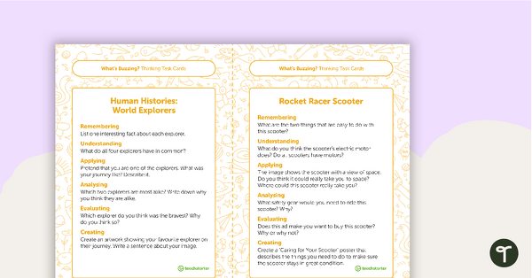 Go to Year 2 Magazine - "What's Buzzing?" (Issue 1) Task Cards teaching resource