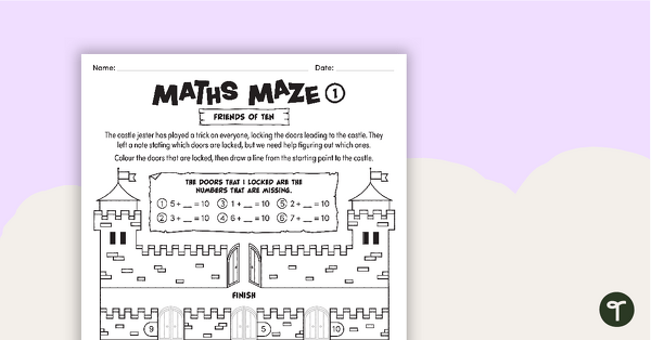 Go to Maths Mazes (Friends of Ten) teaching resource