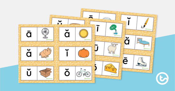 Preview image for Long and Short Vowel Sounds Dominoes - teaching resource