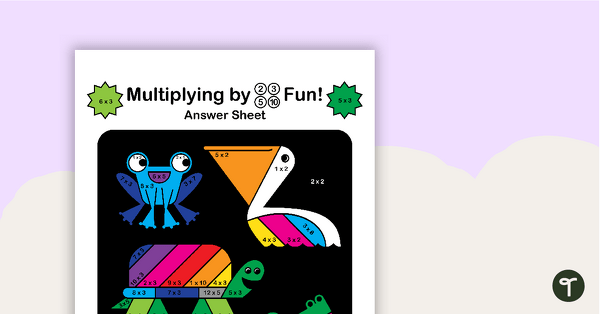 Colour by Number - 2, 3, 5, 10 Multiplication teaching resource