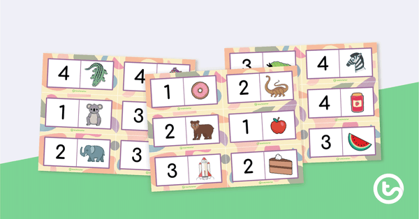 Preview image for Syllables Dominoes - teaching resource