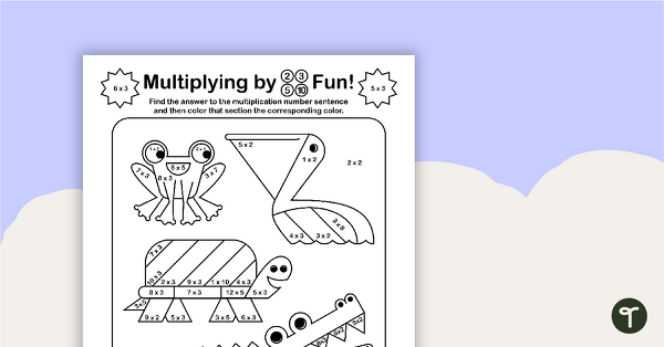Preview image for Color by Number - Multiplication Facts of 2, 3, 5, and 10 - teaching resource