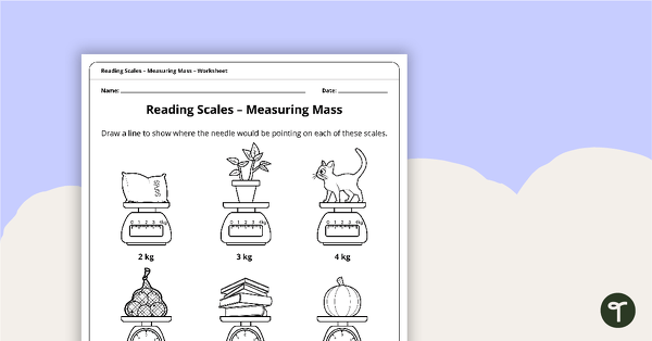 Image of Reading Scales – Measuring Mass Worksheet