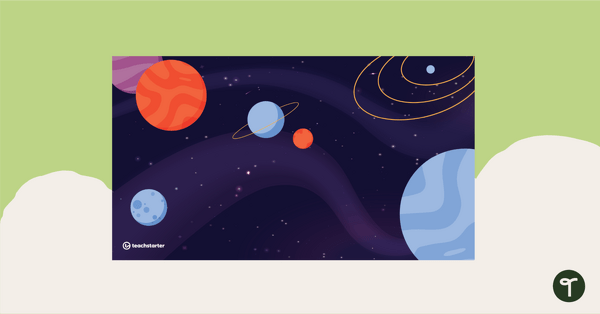 Go to Virtual Background for Teachers - Space Theme teaching resource