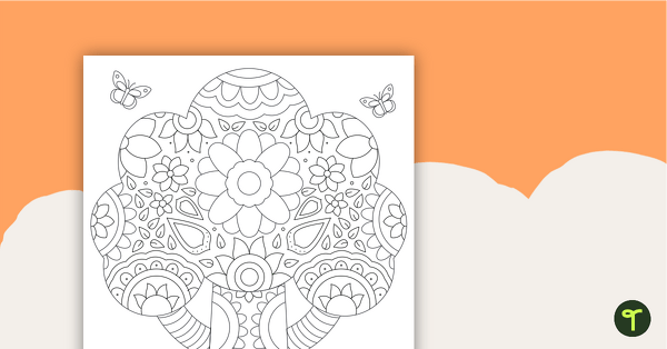 Mindfulness Colouring Tree (National Tree Day) teaching resource