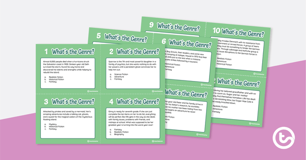 Preview image for What's the Genre? Task Cards - teaching resource