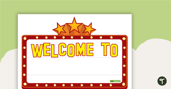 Image of Class Welcome Sign – Hollywood Stars