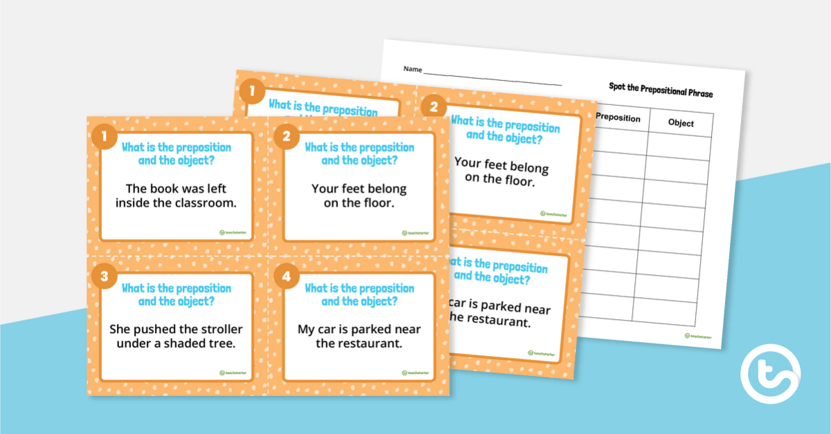 Spot the Prepositional Phrase – Task Cards teaching resource