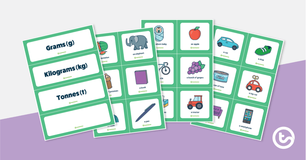 Preview image for Selecting Units of Mass – Sorting Activity - teaching resource