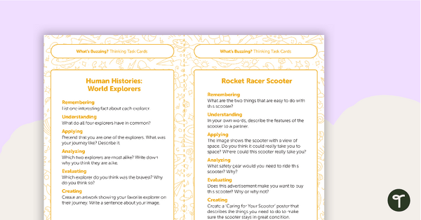 Grade 2 Magazine - "What's Buzzing?" (Issue 1) Task Cards teaching resource