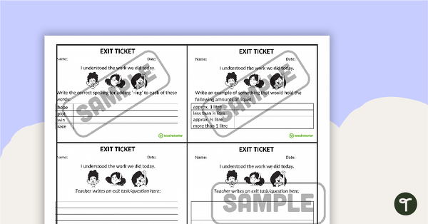 Go to Editable Exit Tickets – Template teaching resource