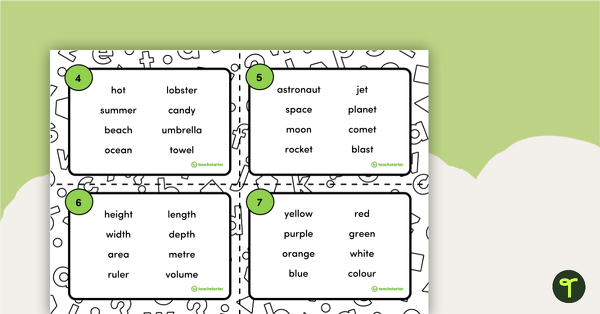 Alphabetical Order Task Cards – Set 1 teaching resource
