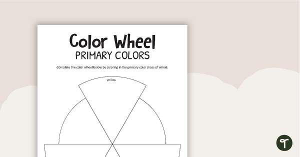 Preview image for Primary, Secondary, Warm, and Cool Color Worksheets - teaching resource