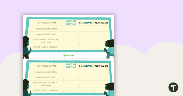 Go to Teamwork Reflection Checklist teaching resource