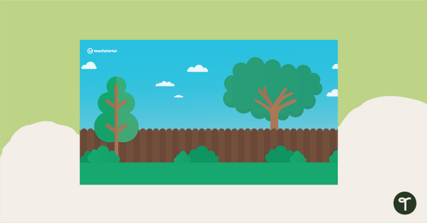 Preview image for Digital Learning Background for Teachers - Backyard - teaching resource