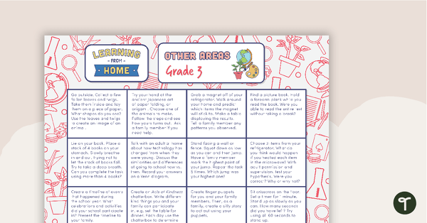 Grade 3 – Week 3 Learning from Home Activity Grids teaching resource