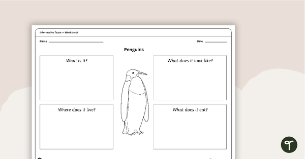 Preview image for Informative Text Structure - Sorting Activity (Penguins) - teaching resource